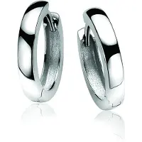 Zinzi zilveren oorringen 17 x 3mm glad met luxe klapsluiting ZIO186