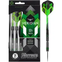 Harrows Veridian 90% Tungsten Steeltip dartpijlenset Gewicht pijl: 0,025 kg
