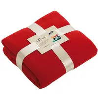 Merkloos Fleece woondeken/woonplaid donkergroen 130 x 170 cm - Plaids