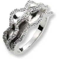 Orphelia Silver 925 Zr-3509;52 Ring Golven Zirconium