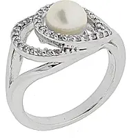 Orphelia Silver 925 Zr-3881;50 Ring Shell Pearl Zirconium