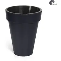 Prosperplast Bloempot Buiten Hoog Rond Cube Slim 46cm ANTRACIET Prosperplast