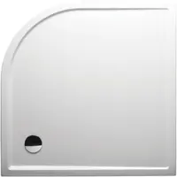 Riho Davos Douchebak Kwartrond 120x120cm R55 Acryl Wit - Met Paneel - Acryl - Douche, Douchebakken - 8714148368947