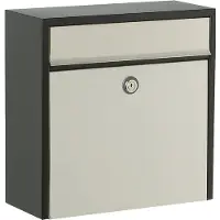 Allux Wandbrievenbus 250 - Staal En Rvs - Zwart - 36x36x15 Cm