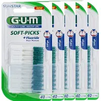 Gum Soft Picks Large - 5 x 40 stuks - Ragers - Voordeelverpakking