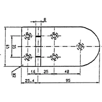 Talamex Scharnieren 126X40mm 180gr