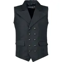 Gothicana by EMP - Gothic Bodywarmer - From Safety To Where - M - voor Mannen - zwart - Maat M