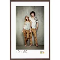 Deknudt Frames Basic, smal donkerbruin, hout (MDF) fotomaat 40x60 cm