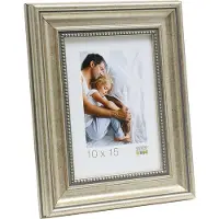 Deknudt Frames Fotokader zilverkleur met parelbiesje