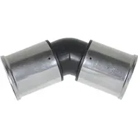 HENCO INDUSTRIES NV persfitting met 2 aansluiting 27PK, kunststof, bocht