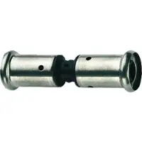 HENCO INDUSTRIES NV persfitting met 2 aansluiting 15PK, kunststof, rechte koppel