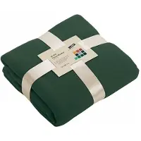 Merkloos Donkergroen fleece deken - Plaids