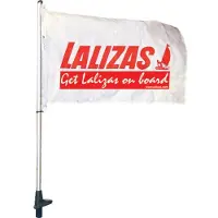 Lalizas Plug In Pole Flag Rood,Wit 100 cm