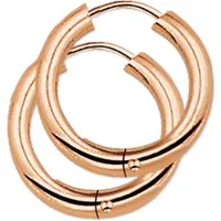 The Jewelry Collection Klapcreolen 2,5 mm Rond - Ros goud