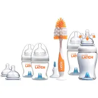 Munchkin Latch 12-delige Babyfles Starterset - 2x 120ml babyflessen - 2x 240ml Babyflessen - 2x Schoonmaakborstels - Voor pasgeborene - BPA-Vrij