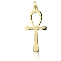 Montebello Ketting Ankh – Dames – 925 Zilver Verguld – Symbool – 16 x 30 mm