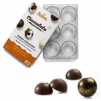 Decora Chocolade Mal Halve Bol, 6x 75mm - Decora