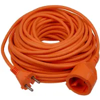 Q-Link Verlengsnoer 20m H05VV-F2G1,0 Oranje