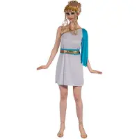 Generik Blauw Griekse keizerin kostuum voor vrouwen - Verkleedkleding - Maat M