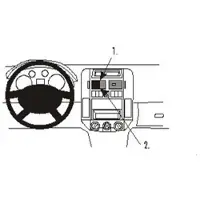 Brodit ProClip houder geschikt voor Volkswagen Polo 2002-2009 Center mount