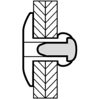 Master Popnagel Alu/Stl 1033 Xgr Kop 4,8X18 250