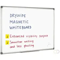 Quantore Whiteboard 90x120cm magnetisch gelakt staal