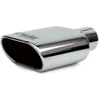 Simoni Racing Uitlaatsierstuk Rechthoekig/Schuin RVS - 140x80 - Lengte 240mm - Montage 57mm