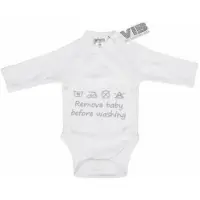 Vib Rompertje - Remove Baby Before Washing - Wit