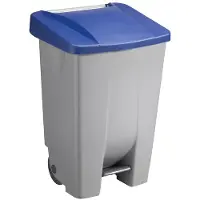 BRB-Lagertechnik Basic Vuilnisbak 80 ltr grijs/blauw