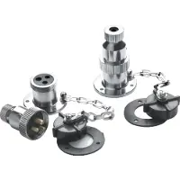 VETUS 3 Pole Big Watertight Deck Connector Zilver