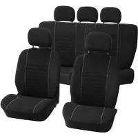 Carpoint Stoelhoesset 'Velours' zwart/grijs