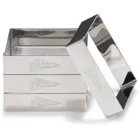Patisse Set flan ringen rvs 4 dlg. 8 cm