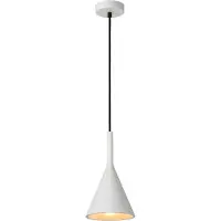 Lucide GIPSY - Hanglamp - Ø 16,5 cm - 1xE27 - Wit - Japandi