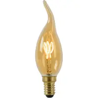 Lucide CT35 - Filament lamp - Ø 3,5 cm - LED Dimb. - E14 - 1x3W 2200K - Amber