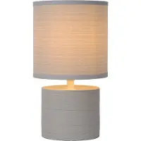 Lucide GREASBY - Tafellamp - Ø 14 cm - 1xE14 - Grijs