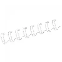Fellowes bindruggen metaal 6 mm wit, 100 stuks
