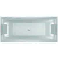 Riho Ligbad Still Square met LED en Hoofdsteun 180x80 cm Acryl Wit (Links en Rechts)
