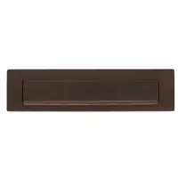 Intersteel Briefplaat met klep/regenrand mat bruin