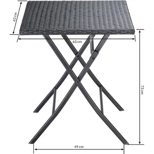 Campingtafel Klaptafel Met Handvat 120x60x55/63/70 Cm Wit Crème Van