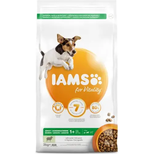 IAMS Senior drooghondenvoer met kip - droogvoer voor oudere honden vanaf 8 jaar, geschikt voor kleine en middelgrote honden, 3 kg
