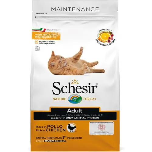Schesir, Kip Met Eend In Bouillon, Volledig Natvoer Voor Katten, Met Toegevoegde Vitaminen, 100% Natuurlijk, Cruelty-Free, 6 x 50 g