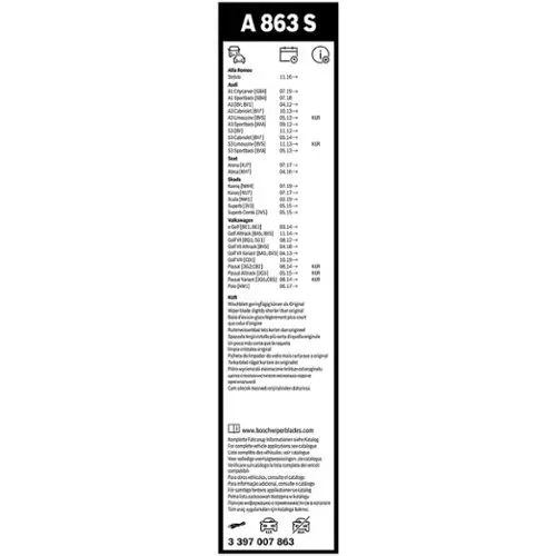 Trico Exact Fit Ruitenwisserbladen | Lengte Trico Exact Fit Ruitenwisserbladen | Lengte