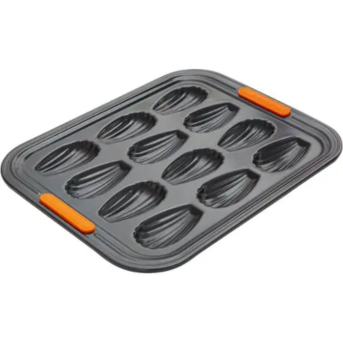 Le Creuset 94102201000000 Geharde bakvormen met anti-aanbaklaag, Zwitserse rolladeplaat 33 cm, coating, zwart