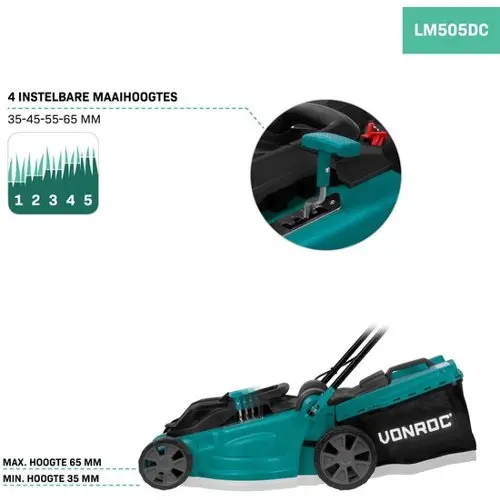 Vonroc Accu Grasmaaier Type S2_Lm504Dc aanbieding bij Albert Heijn